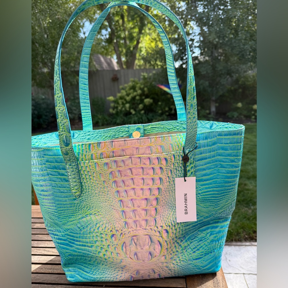 Brahmin Cotton Candy Ombre Melbourne Brook Tote NWT - Picture 5 of 9